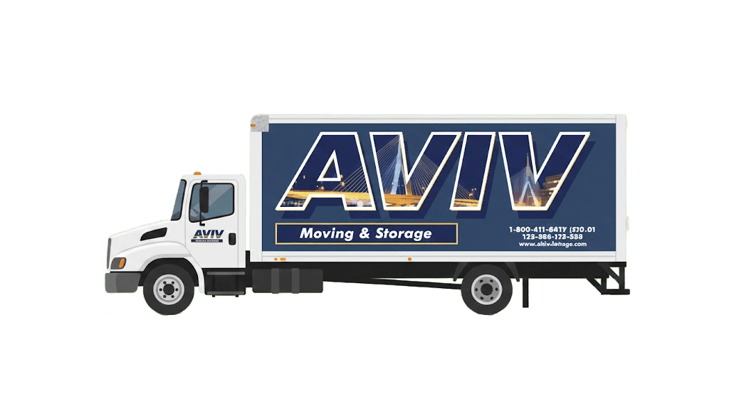 Aviv Moving truck in Boston, providing expert moving services across Massachusetts